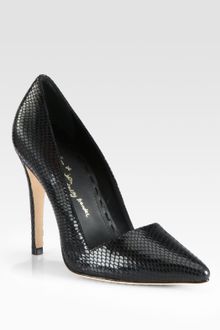 Alice + Olivia Dina Snakeprint Leather Pumps - Lyst