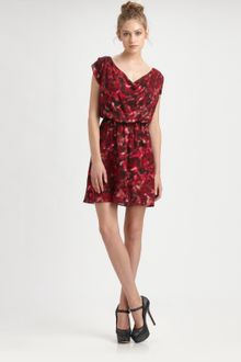 Alice + Olivia Belinda Abstract Cowl Dress - Lyst