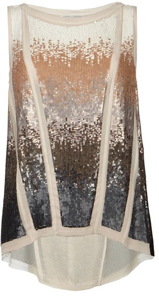 AllSaints Embellished Ombre Vest - Lyst