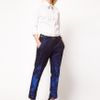 Asos Collection  Premium Trousers in Ombre Print in Blue (brightblue) - Lyst