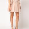Asos Collection Asos Skater Skirt with Flower Pocket in Beige (peach) - Lyst