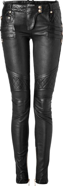 Balmain Black Studded and Patched Pants in Black - Lyst