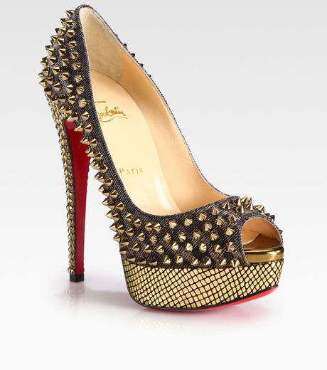louboutin gold platform