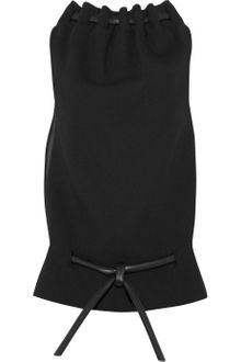 Christopher Kane Leather Ropetied Wool Crepe Top - Lyst