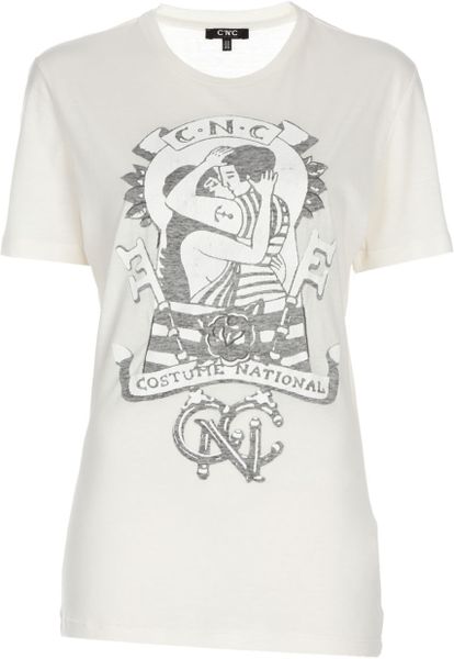 C'n'c' Costume National Printed Tshirt in Gray for Men (grey) - Lyst