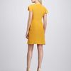 Derek Lam Gathered Crepe De Chine Dress in Yellow (sunflower) - Lyst