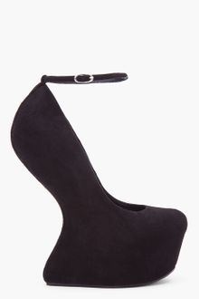 Giuseppe Zanotti Black Suede Jem Wedges - Lyst