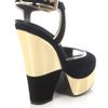 Giuseppe Zanotti Cutout Wedge Sandals in Gold (black) - Lyst