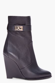 Givenchy Black Calfhigh Sharklock Wedges - Lyst