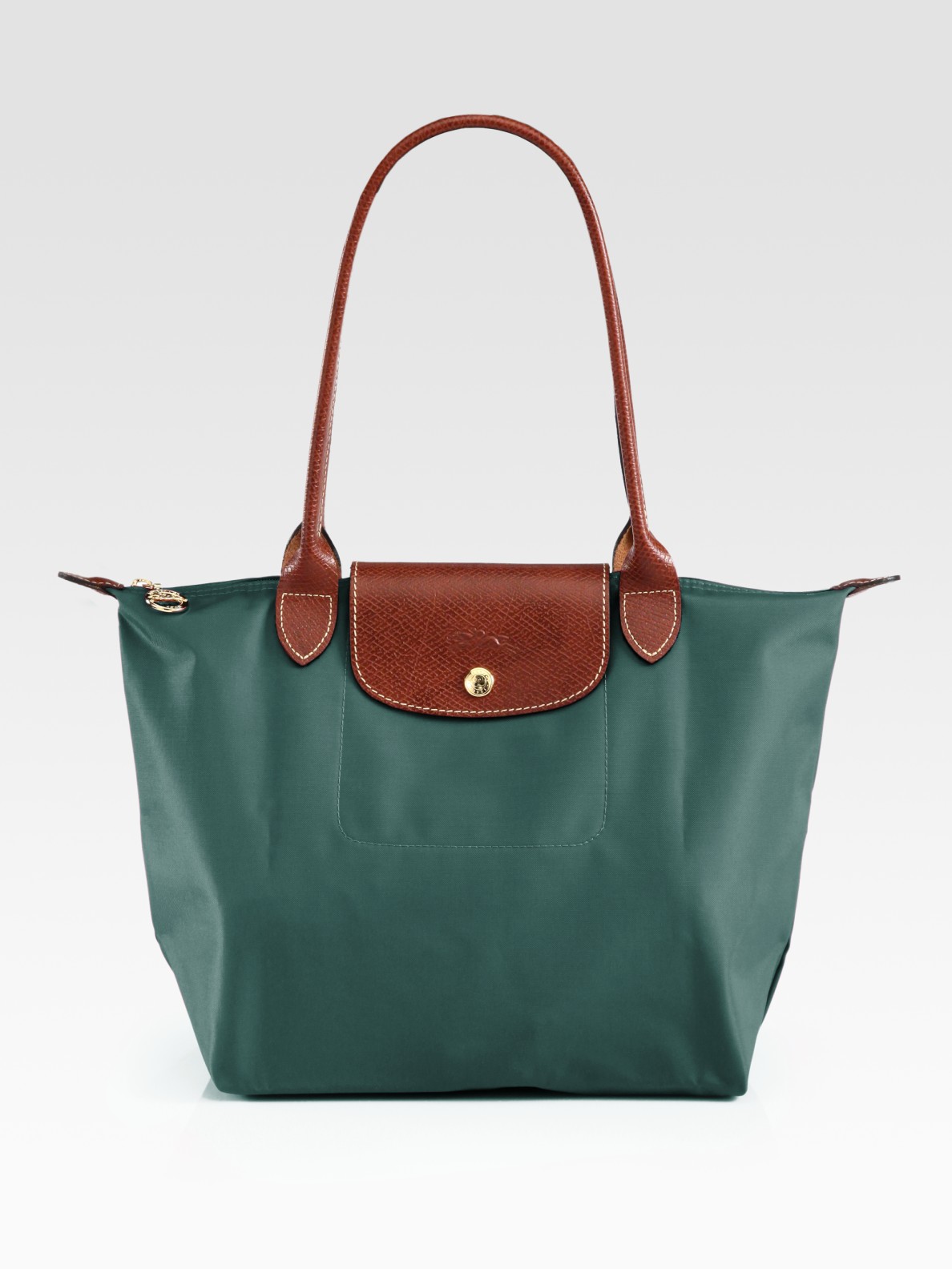 longchamp-le-pliage-medium-shoulder-tote-in-green-lyst