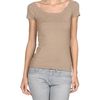 Michael Kors Short Sleeve Sweater in Beige (black) - Lyst