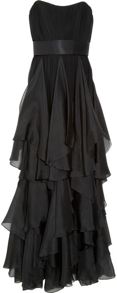 Notte By Marchesa Gathered Silk  Chiffon And Organza Gown - Lyst
