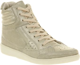 Office Dazzle Hitop Silver Metallic Suede - Lyst