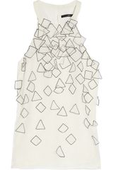 Tibi Appliquéd Silkorganza Top