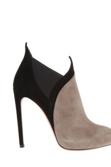 Alaïa Twotone Low Boots in Suede with Elastic Sides - Lyst
