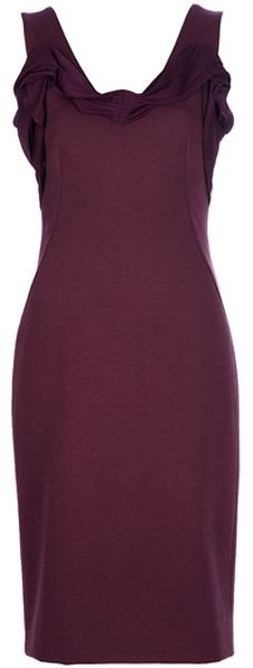 Alexander Mcqueen Halter Neck Dress in Purple (aubergine) - Lyst