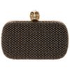 Alexander Mcqueen Skull Box Clutch in Gold (black) - Lyst