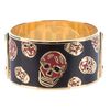 Alexander Mcqueen Skull Cuff Bracelet in Gold - Lyst
