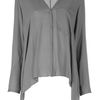 Helmut Lang Sqr Asymmetric Blouse in Gray (khaki) - Lyst