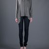 Helmut Lang Sqr Asymmetric Blouse in Gray (khaki) - Lyst