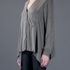 Helmut Lang Sqr Asymmetric Blouse in Gray (khaki) - Lyst