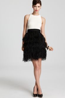 Milly Feather Dress Sasha - Lyst