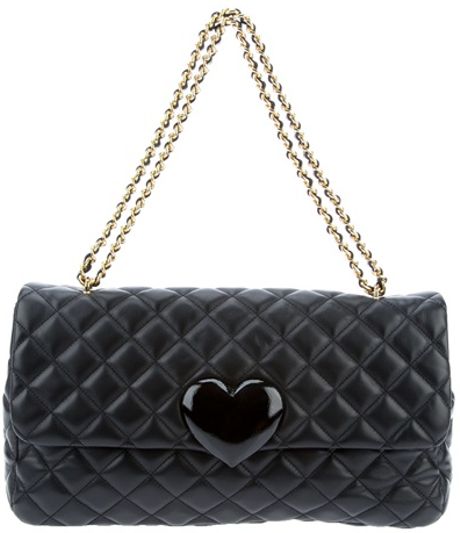 Moschino Cheap  Chic Quilted Shoulder Bag in Black