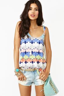 Nasty Gal Aztec Stripe Tank - Lyst
