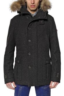 Peuterey Wool Blend Down Jacket with Murmasky Fur - Lyst