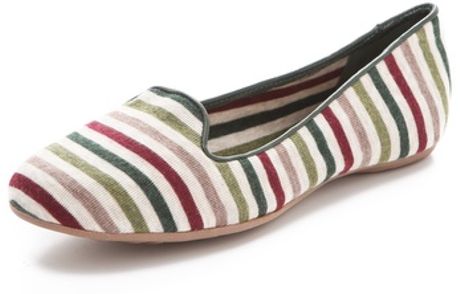 Splendid Cannes Striped Smoking Shoe in Multicolor (green) - Lyst