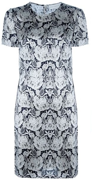 Stella Mccartney Lace Patterned Dress in Black (nude) - Lyst