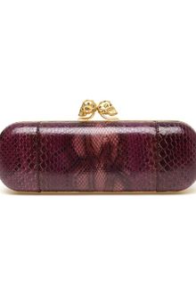Alexander McQueen Snakeskin and Swarovski Crystal Box Clutch - Lyst