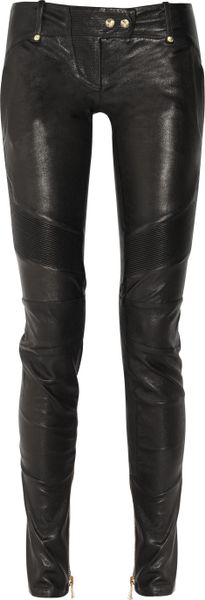Balmain Skinny Leather Pants - Lyst