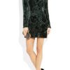 Balmain Devoré Velvet Mini Dress in Animal (green) - Lyst