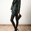 Balmain Leather and Shearling Biker Jacket in Green - Lyst
