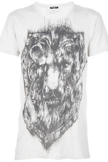 Balmain Lion Print T-shirt - Lyst