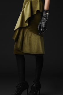 Burberry Prorsum Asymmetric Draped Velvet Skirt - Lyst