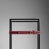 Burberry Bridle Leather and Suede Belt in Red (red claret) - Lyst