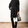 Lanvin Boiled Wool Cloth Coat in Black - Lyst