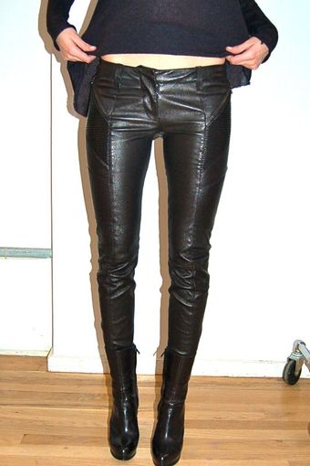 Pierre Balmain Leather Biker Pants - Lyst