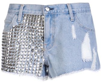 Satine Label Studded Shorts - Lyst