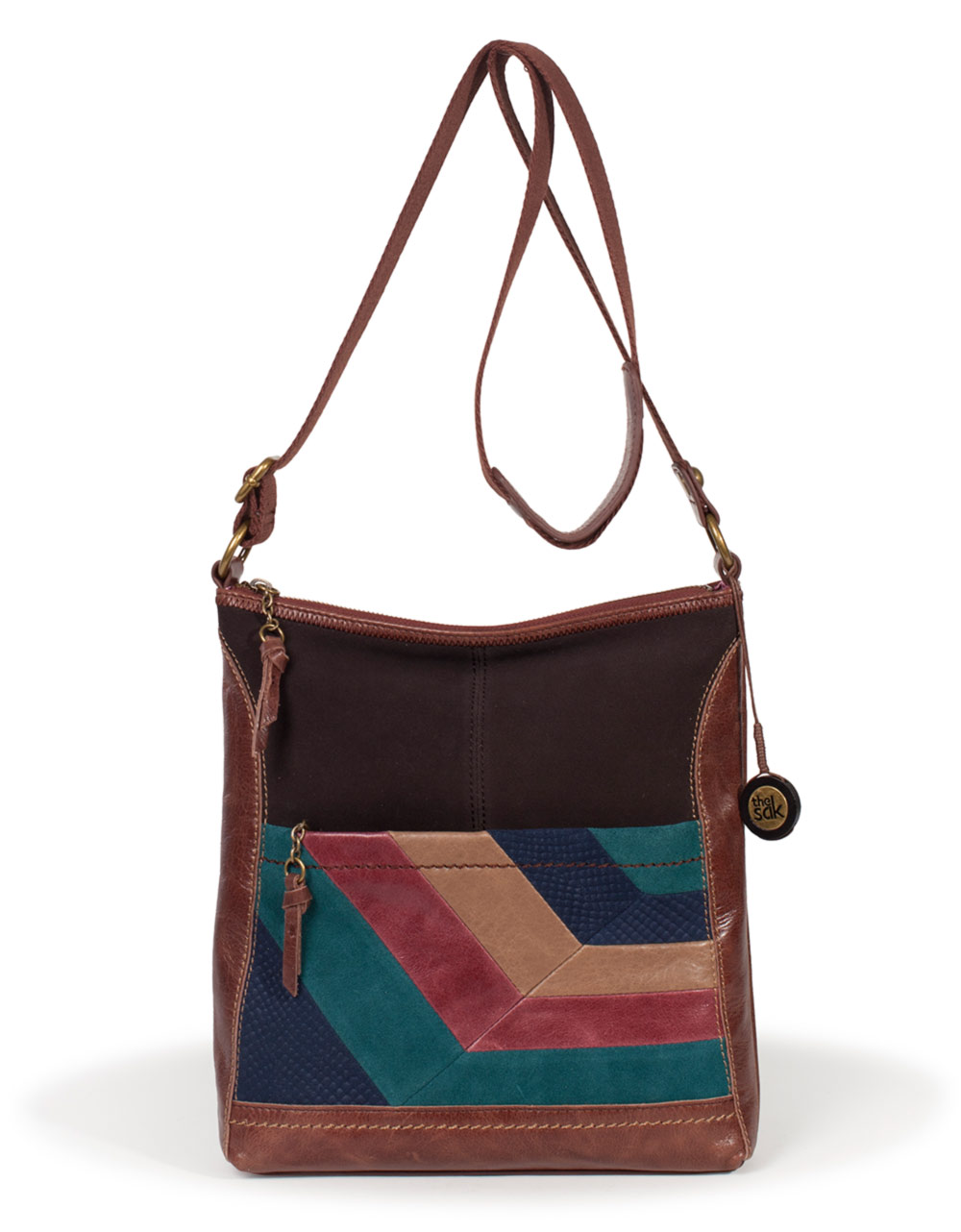 The Sak The Sak Iris Leather Crossbody Bag in Multicolor (cool stripe