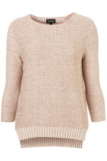 Topshop Knitted Lurex Sweat - Lyst