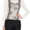 Valentino Lace Detailed Wool Blend Turtle Neck Sweater in Beige (white) - Lyst