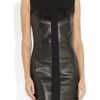 Yves Saint Laurent Leather and Stretchwool Crepe Dress in Black - Lyst
