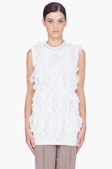 3.1 Phillip Lim Ivory Intarsia Fringe Tunic - Lyst