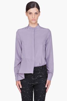 3.1 Phillip Lim Lavender Silk Henley Blouse - Lyst