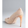Alexander Mcqueen Beige Suede Curved Heel Pumps in Beige - Lyst