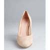 Alexander Mcqueen Beige Suede Curved Heel Pumps in Beige - Lyst