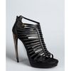 Alexander Mcqueen Black Leather Caged Platform Sandals in Black - Lyst